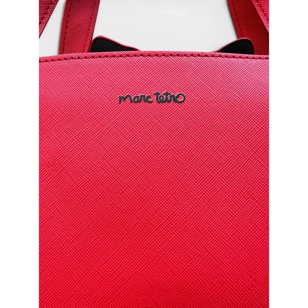 Marc Tetro Westie Dog Red Tote Crossbody Bag Satchel Removable Strap EUC